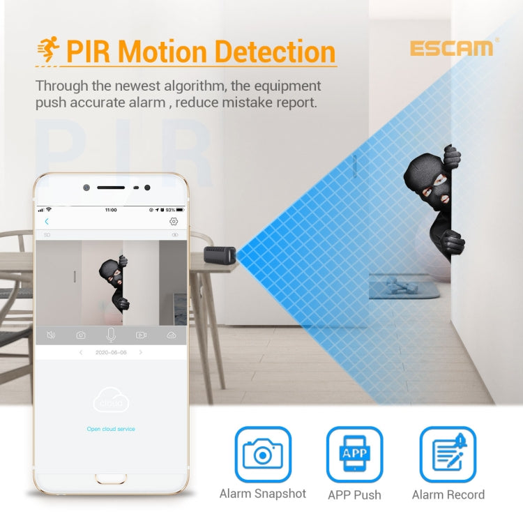 ESCAM G18 1080P Full HD Rechargeable Battery WiFi IP Camera, Support Night Vision / PIR Motion Detection / TF Card / Two Way Audio, G18 ESCAM G18 1080P Full HD Rechargeable Battery WiFi IP Camera, Support Night Vision / PIR Motion Detection / TF Card / Two Way Audio, G18